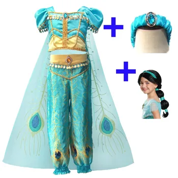 Jaunu Aladdin Lampe Jasmin Anime Habiller Kostīmi Enfants Halloween Danse Du Ventre Halāti Arabe Indien Princesse Cosplay Kostīms