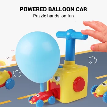 Jaunu Balonu Inerces dzinēju Automašīnas smieklīgi Rotaļlietas Pirmsskolas Izglītības Zinātnes Rotaļlietas ar Manuālo Balloon Sūknis Bērniem