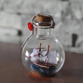 Jaunu Buru Laivu Drift Pudeli Vidusjūras Stikla Pirātu Kuģi, kas Vēlas Pudeli Jūras Mājas Rotājumi, Dāvanas, Amatniecības Romāns O18