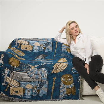 Jaunu burvju pūce Dīvāns Ietilpst Amerikāņu stilā Mest Segu Dīvāns Dekoratīvās Slipcover Cobertor uz Dīvāna, Gultas Plakne Ceļojumu Pleds