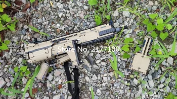 Jaunu C81021 Militārās Tehnikas Sērija FN RĒTAS 17S Uzbrukums Šautene Modeli, Celtniecības Bloki Komplekts Classic KM Pistoles Izglītības Rotaļlietas