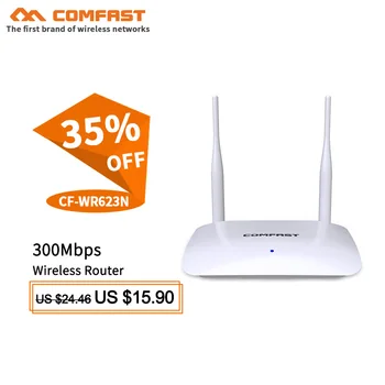 Jaunu Comfast 300Mbps Bezvadu WiFi Rūteris, 2.4 Ghz Mājas Tīkla Piekļuves Punktu wi fi Maršrutētāju ar 2*5dBi antenām 1WAN+3LAN RJ45 Porti