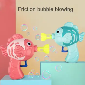 Jaunu cute zivju āra rokasgrāmata burbulis lielgabalu vecāku-bērnu mijiedarbību, bērnu multfilmas inerces rokasgrāmata burbulis, kas pūš mašīna rotaļlieta