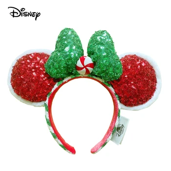 Jaunu Disney Mickey Ausī Galvas stīpa Lieli Loku Plīša red vizuļi ausis Galvas Multfilmu Minnie Ausis Cosplay Plīša Pieaugušie/Bērni Puses Dāvanu