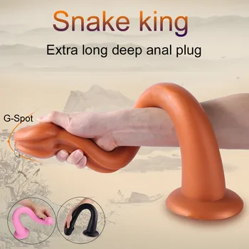 Jaunu garš anālais plug čūska dildo milzīgs butt plug ar piesūcekni tūpļa piemājas masturbator erotiska pieaugušo seksa rotaļlietas sieviete gejiem