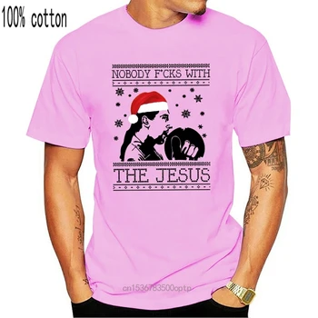 Jaunu Iespiesti Smieklīgi Vīrieši Big Lebowski Neviens Drātējas Ar Jēzus Ziemassvētku Vīriešu T-Krekls Sievietēm tshirt