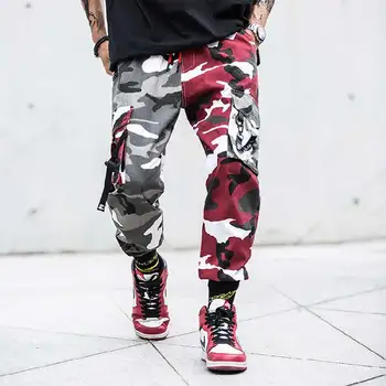 Jaunu Joggers Kravas Bikses Vīriešu Streetwear Maskēties Modes Hip Hip Korejas Bikses Plus Lieluma Gadījuma Kp Bikses Pantalones Hombre