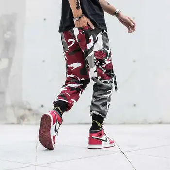 Jaunu Joggers Kravas Bikses Vīriešu Streetwear Maskēties Modes Hip Hip Korejas Bikses Plus Lieluma Gadījuma Kp Bikses Pantalones Hombre