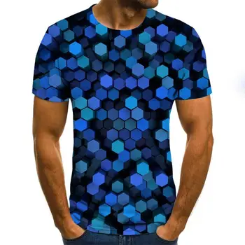 Jaunu karstā pārdošanas vīriešu apģērbu 2020. gadam 3D Vīriešu T-Krekls Vasaras iespiesti ikdienas krekls Plus lieluma O-veida Kakla īsām piedurknēm modes t krekls