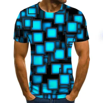 Jaunu karstā pārdošanas vīriešu apģērbu 2020. gadam 3D Vīriešu T-Krekls Vasaras iespiesti ikdienas krekls Plus lieluma O-veida Kakla īsām piedurknēm modes t krekls