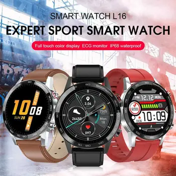 Jaunu L16 Smart Skatīties Vīrieši IP68 Ūdensnecaurlaidīga Vairākas Sporta Režīmā sirdsdarbība Laika Prognoze Bluetooth Smartwatch