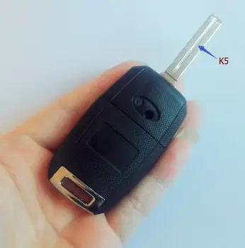 Jaunu Locīšanas Pārsegs 2 taustiņu Tālvadības atslēgu Apvalks Ar Logo Kia K3 K5Replacement Auto Atslēgu Sagataves Gadījumā
