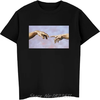 Jaunu Mikelandželo Cappella Sistina T Krekls Vīriešiem Harajuku Ulzzang Tumblr T-krekls Modes Vintage T Vīrietis Gadījuma t-veida Topi
