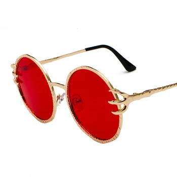 Jaunu Nagu Dizainers Saulesbrilles Vīriešiem un Sievietēm Retro Modes Saules Brillēm, Apaļas Metāla Unisex Sunglass UV400 Oculos de Sol