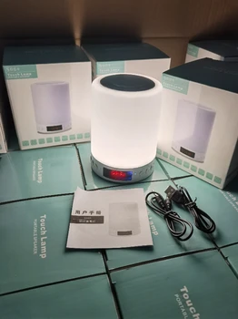 Jaunu Nakts Gaisma ar Bluetooth Skaļruni Portatīvo Bezvadu TF Karte Bluetooth Skaļruni Touch Kontroli Krāsu LED naktsgaldiņš Lampas