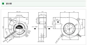 JAUNU NIDEC G60T12MS2ZZ-52J312 12V 0.30 A 6025 6CM Pūtēju Projektoru dzesēšanas ventilators