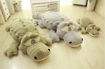 Jaunu Produktu datu 200cm Cute Dzīvnieku Lielas Simulācijas Krokodila Ādas, Plīša Rotaļlieta, Spilvens, Spilvenu, Bērnu Rotaļlietas Tikai Ādas
