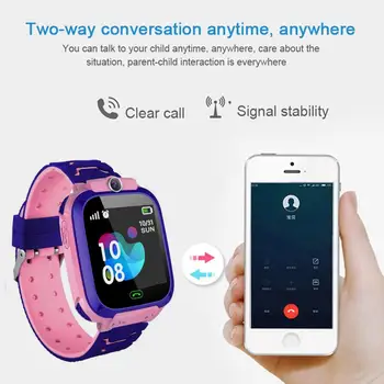 JAUNU Q12 Bērnu Smart Watch SOS Tālruni, Skatīties Smartwatch Bērniem Ar Sim Kartes Foto Ūdensizturīgs IP67 Bērniem Dāvanu IOS Android