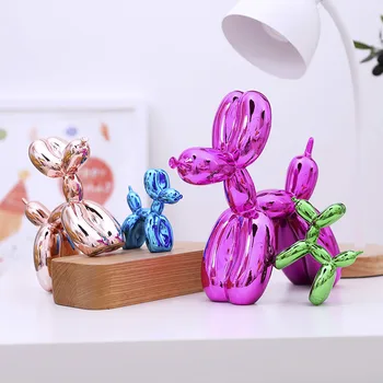 Jaunu spīdīgu balonu suns statuja simulācijas suns dzīvnieku mākslas skulptūru sveķu amatniecības home decoration accessories