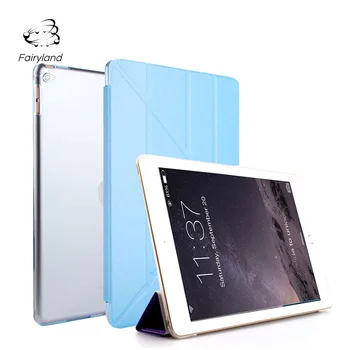 Jaunu TPU Mīkstu Lietu Vāku Saliekamais Stends Apple Tablet Smart Modināšanas Flip Ādas Gadījumā iPad 2 3 4 5 6 Mini 1 2 3 4 iPad Air 2