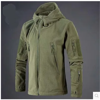 Jaunu ārējo soft shell vilnas jaka, vīriešu, sporta apģērbu silts sporta kapuci jaka