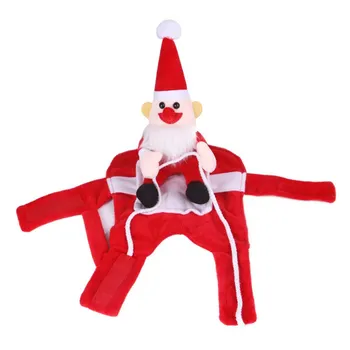 Jaunums-Suņu Santa Kostīms, Veste Red Pet Ziemassvētku Izjādes Kleita Silts Apģērbs Puses Mērci Cosplay Apģērbu Smieklīgi Apģērbu Karstā