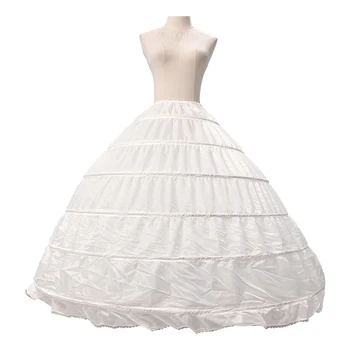 Jaunā līgava svārki, apakšsvārki 6-slāņu tērauda gredzens, kāzu kleitu svārki plus lieluma svārki lielu pettiskirt kāzu kleita