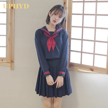 Jaunā Pavasara 2021 Japāņu Vidusskola Vienotu Pusaudžu Meiteņu Anime Cosplay Kawaii Studentu Vienotu S-2XL Jūrnieks Tērpi 3Pcs/Komplekts