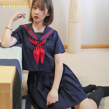 Jaunā Pavasara 2021 Japāņu Vidusskola Vienotu Pusaudžu Meiteņu Anime Cosplay Kawaii Studentu Vienotu S-2XL Jūrnieks Tērpi 3Pcs/Komplekts