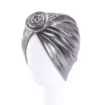 Jaunā Sieviešu Kokgriezums Retro Turban Modelis Mezgls Headwrap Silts Galvas Apsējs Cepures Dāmas Chemo Klp Bandanas Matu Aksesuāri