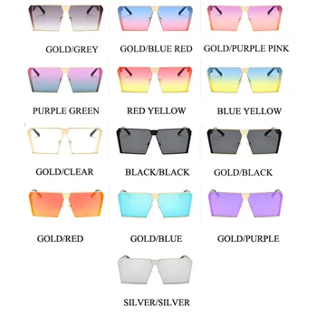 Jaunā Sieviešu Laukumā Saulesbrilles par Sievietēm, Vīriešiem Unikālu Lielizmēra Slīpumu, Briļļu Vintage Vairogs Oculos UV400 O9