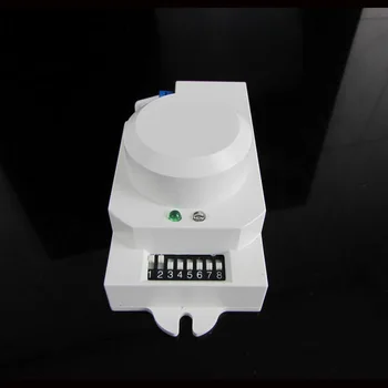 Jaunā stila 220V/AC-240V/AC 360 grādu Mikroviļņu Sensors Gaismas Slēdzi Indukcijas Mikroviļņu Kustības Sensors M001 Bez iepirkšanās