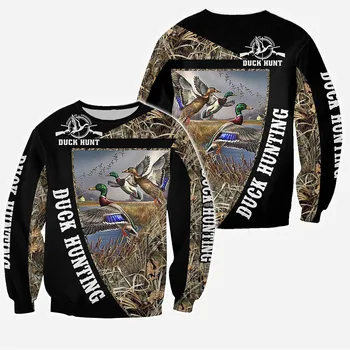 Jaunā stila pelēkā vārna pīļu medības series 3D iespiesti sporta krekls/pelēkā vārna/rāvējslēdzēju pelēkā vārna modes unisex ielu ikdienas krekls