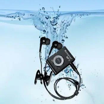 Jaunākais Mini Ūdensizturīgs Peldēšana MP3 Atskaņotājs Sporta Darbojas Izjādes MP3 Walkman mūzikas atskaņotājs Sereo Mūzikas MP3 Atskaņotājs Ar FM Radio Klipu