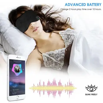 Jaunākās Bezvadu Stereo Austiņas Miega Acu Maska Ceļojumu Miega Mūzikas Galvu Mūzikas Austiņas iphone Xiaomi