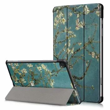 Jaunākās Folio Tri-reizes stand Case For Samsung Galaxy Tab S6 lite 10.4 tablete Mosties Miega PU Ādas Vāks SM-P610 SM-P615+dāvana