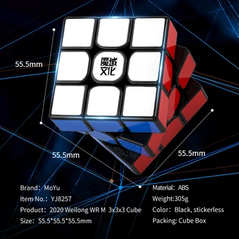 Jaunākās MoYu Weilong WRM 2020. gadam 3x3x3 Magnētisko Speed Magic Cube Profesionālās 3*3*3 Izglītības Puzzle Rotaļlietas Bērniem Dāvanas