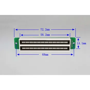 JAUNĀS versijas Mini Dual 12 Līmeņa indikators VU Metrs Stereo Pastiprinātājs Valdes Regulējams gaismas Ātrumu Valde Ar AGC