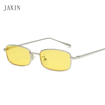 JAXIN Modes mazo rāmis metāla rāmja Saulesbrilles Sieviešu personības tendenci, taisnstūra, Saules Brilles Vīriešu zīmolu dizaina brilles UV400