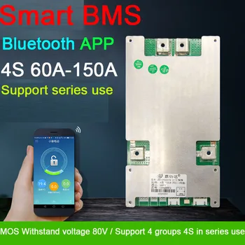 JBD smart BMS 4S 12V 100A 120.A 150A Li-ion LifePo4 Litija Aizsardzības pārvalde W līdzsvaru Bluetooth APP sērijas 8S 16S lielas Strāvas