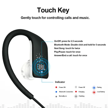 JBL Grip 500 Bluetooth Austiņas Bezvadu Sporta Austiņu Bass Skaņas Earbuds Touch Kontroli Austiņas Sweatproof Brīvroku sistēmu ar Mic