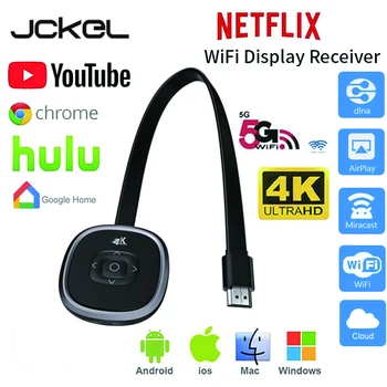 JCKEL Mirascreen G22 2.4 G 5G 4K Bezvadu HDMI Dongle TV Stick Miracast Airplay Uztvērējs Wifi Dongle Spogulis Ekrāna Streamer Cast