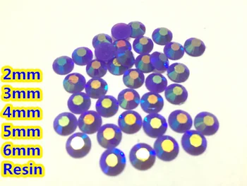 Jelly Ametists AB Krāsu 2mm,3mm,4mm,5mm,6mm Šķautnes ar Plakanu Aizmuguri Sveķu Rhinestone Nail Art Dārgakmeņi Apdare