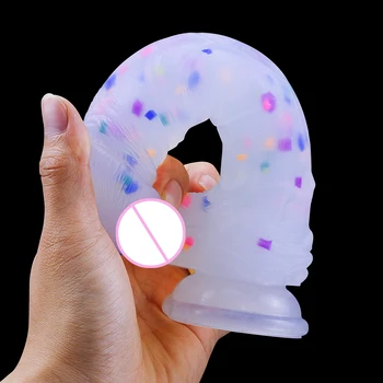 Jelly Medicīniskā silikona Dildo Reālistiskā Pieaugušo Rotaļlietas, Mīkstās Strapon Mākslīgā Dzimumlocekļa Lielu Dildo Bullet krāsains Seksa Rotaļlietas, lai Sieviete