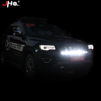 JHO Offroad Braukšanas Priekšējo Resti, kas Mirgo LED Strobe Gaismas Josla Jeep Grand Cherokee 11-2020 Auto Piederumi 19 17 15 18 2016