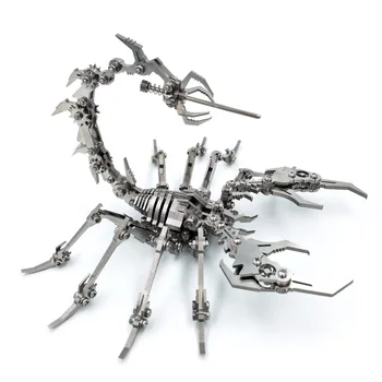Jigsaw Puzzle Scorpion King 3D Nerūsējošā Tērauda DIY Samontēti Noņemams Modelis Puzzle Rotājumi