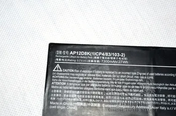 JIGU Jaunu ORIĢINĀLU 1ICP4/83/103-2 AP12D8K Akumulatoru Acer Iconia W510 W510P P3-171 3,7 V 7300MAH 27WH