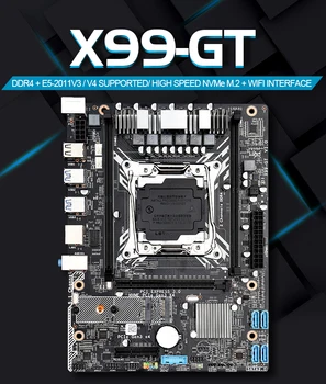 JINGSHA X99GT Lga 2011-V3 Mātesplate Atbalsta Atslēgt Turbo Boost NVME SSD M. 2 USB3.0 E5-2620V3 2678V3 CPU DDR4 Servera Atmiņa