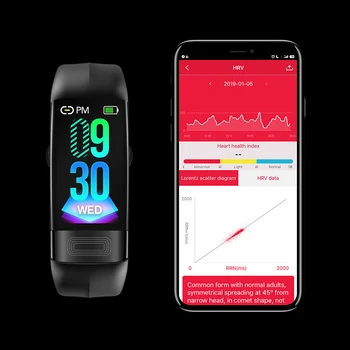 JingTider P11 Smart Joslā EKG HRV asinsspiediens, Sirds ritma Monitors Pedometrs Sporta Aproce IOS Android IP67 Waterproof