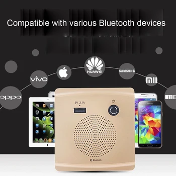 JINSERTA Bluetooth Skaļruņa Ligzda Smart Mount mūzikas atskaņotājs Mūzikas Atskaņotājs Handfree 110-230V&5V 2.1 A Uzlādēšana caur USB Portu